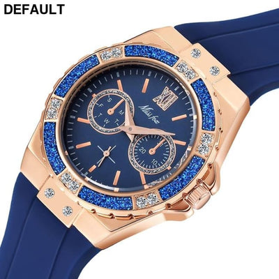 MISSFOX Rose Gold Chrono Watch 2593-BU Women Watches