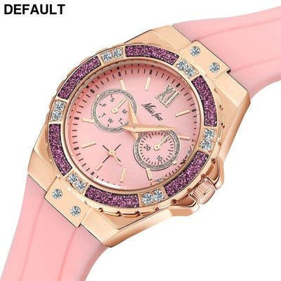 MISSFOX Rose Gold Chrono Watch 2593-RGP Women Watches