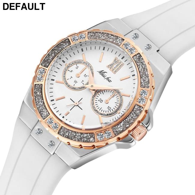 MISSFOX Rose Gold Chrono Watch 2593-RGW Women Watches
