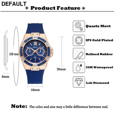 MISSFOX Rose Gold Chrono Watch Women Watches