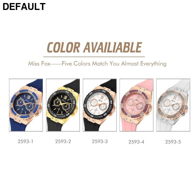 MISSFOX Rose Gold Chrono Watch Women Watches