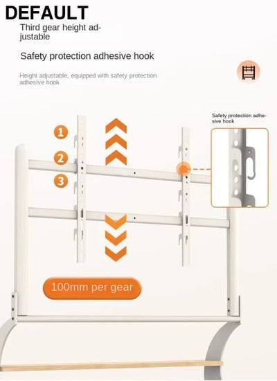 Mobile Rolling TV Stand for 50-100inch TVs Cart Shelf Mute Wheels up to 220lbs Max VESA 900x600mmFloor Support Home