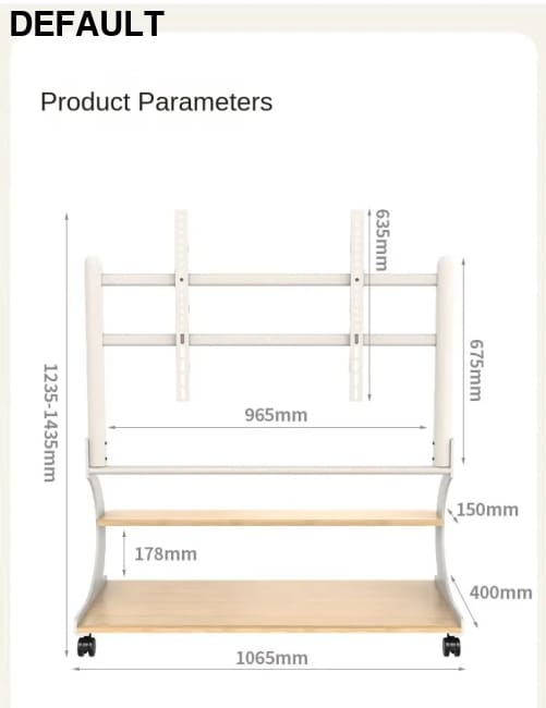 Mobile Rolling TV Stand for 50-100inch TVs Cart Shelf Mute Wheels up to 220lbs Max VESA 900x600mmFloor Support Home