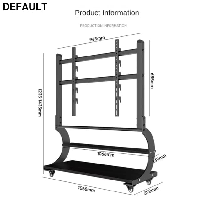 Mobile Rolling TV Stand for 50-100inch TVs Cart Shelf Mute Wheels up to 220lbs Max VESA 900x600mmFloor Support Home