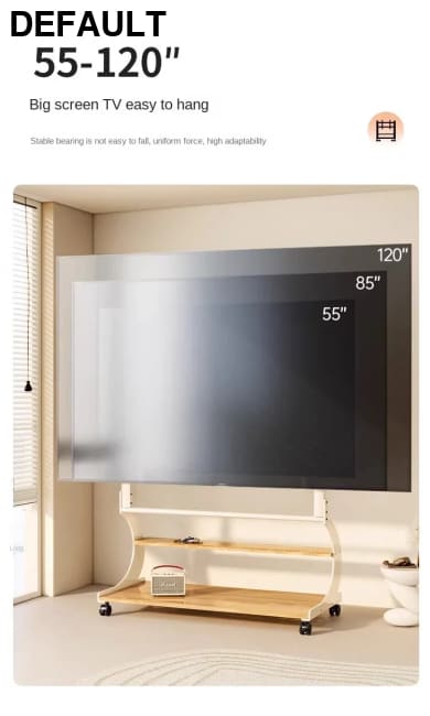 Mobile Rolling TV Stand for 50-100inch TVs Cart Shelf Mute Wheels up to 220lbs Max VESA 900x600mmFloor Support Home