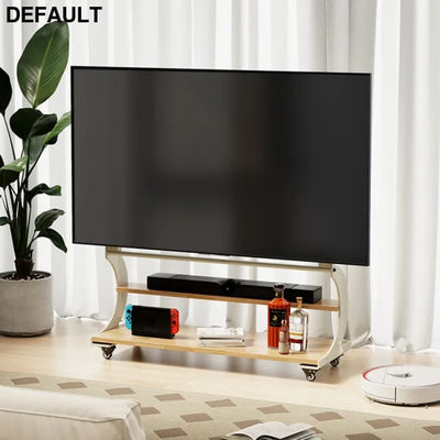 Mobile Rolling TV Stand for 50-100inch TVs Cart Shelf Mute Wheels up to 220lbs Max VESA 900x600mmFloor Support White