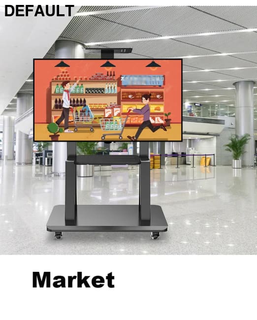Mobile TV Stand for 32-86” TVs,Tilt Cart Holds up to 220 Lbs Portable with Storage Shelf Rolling Floor VESA 700x500mm