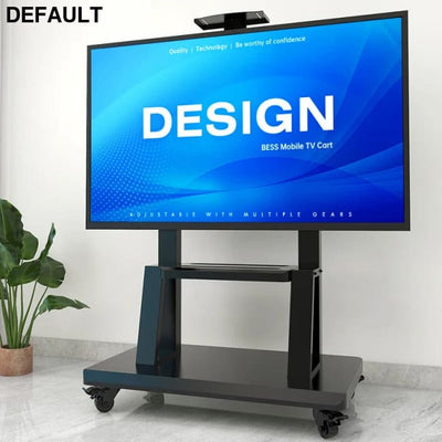 Mobile TV Stand for 32-86” TVs,Tilt Cart Holds up to 220 Lbs Portable with Storage Shelf Rolling Floor VESA 700x500mm