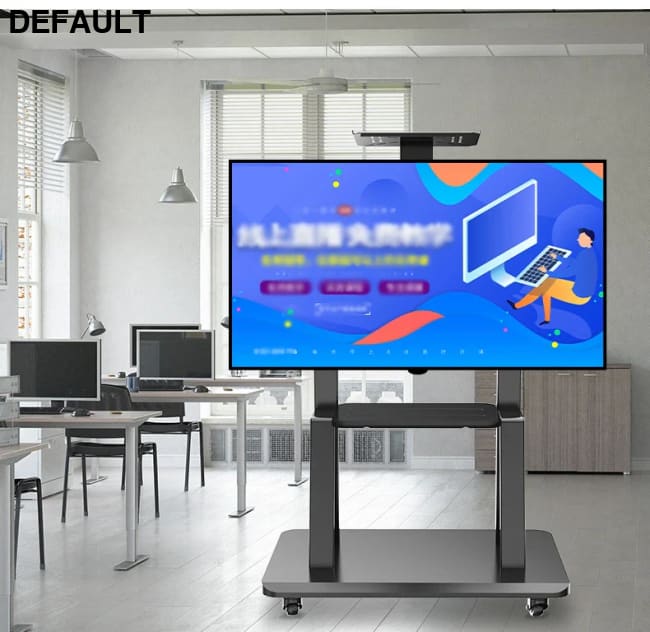 Mobile TV Stand for 32-86” TVs,Tilt Cart Holds up to 220 Lbs Portable with Storage Shelf Rolling Floor VESA 700x500mm