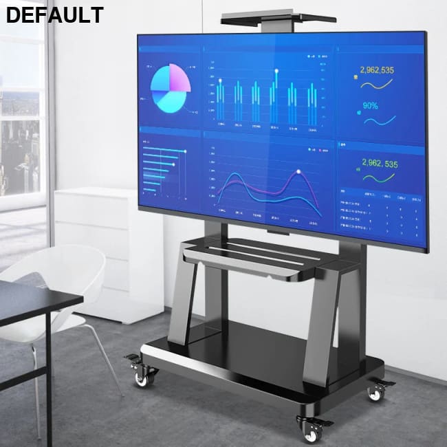 Mobile TV Stand for 32-86” TVs,Tilt Cart Holds up to 220 Lbs Portable with Storage Shelf Rolling Floor VESA 700x500mm