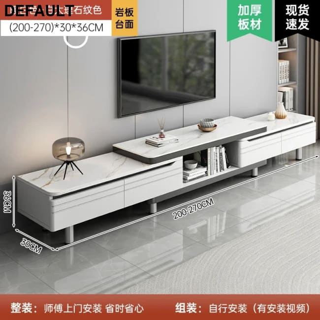 Modern LED TV Stand for Televisions Up Coffee Table Glass Shelves and Drawer Gaming Entertainment Center with Multiple