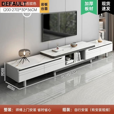 Modern LED TV Stand for Televisions Up Coffee Table Glass Shelves and Drawer Gaming Entertainment Center with Multiple