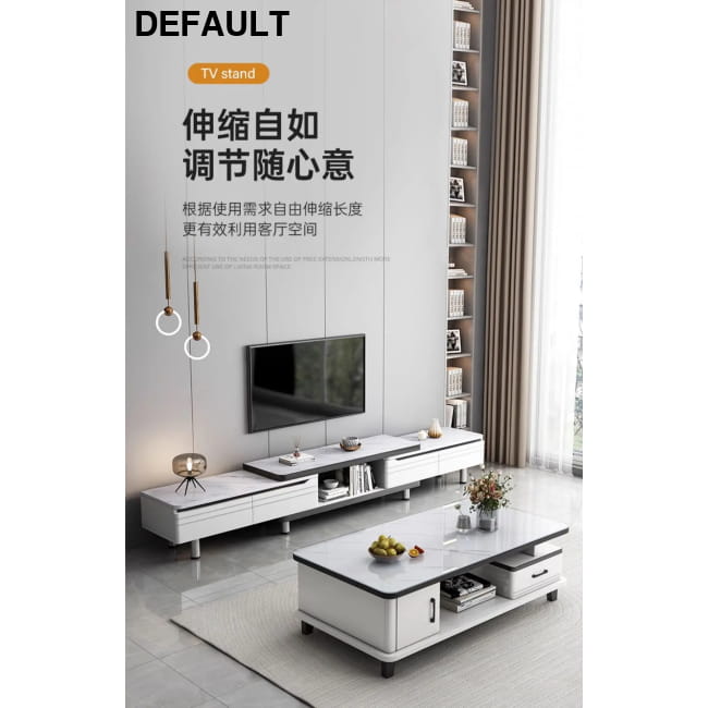 Modern LED TV Stand for Televisions Up Coffee Table Glass Home Stands Entertainment Centers &