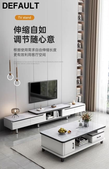 Modern LED TV Stand for Televisions Up Coffee Table Glass Shelves and Drawer Gaming Entertainment Center with Multiple