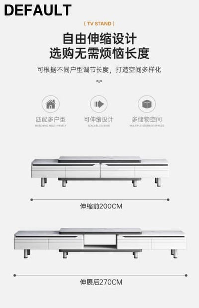 Modern LED TV Stand for Televisions Up Coffee Table Glass Shelves and Drawer Gaming Entertainment Center with Multiple