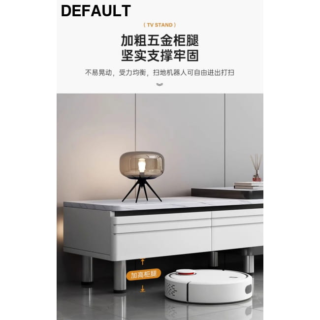 Modern LED TV Stand for Televisions Up Coffee Table Glass Home Stands Entertainment Centers &