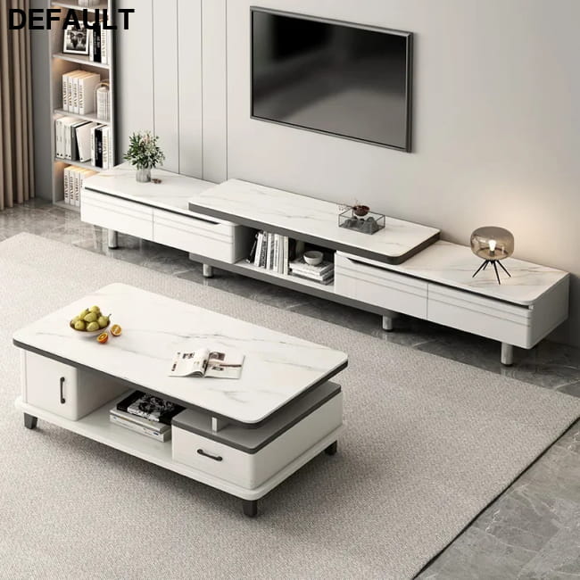 Modern LED TV Stand for Televisions Up Coffee Table Glass Home Stands Entertainment Centers &
