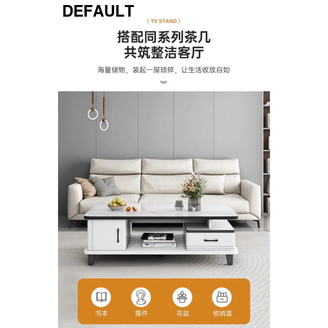 Modern LED TV Stand for Televisions Up Coffee Table Glass Home Stands Entertainment Centers &