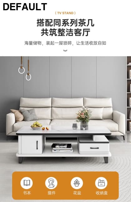 Modern LED TV Stand for Televisions Up Coffee Table Glass Shelves and Drawer Gaming Entertainment Center with Multiple