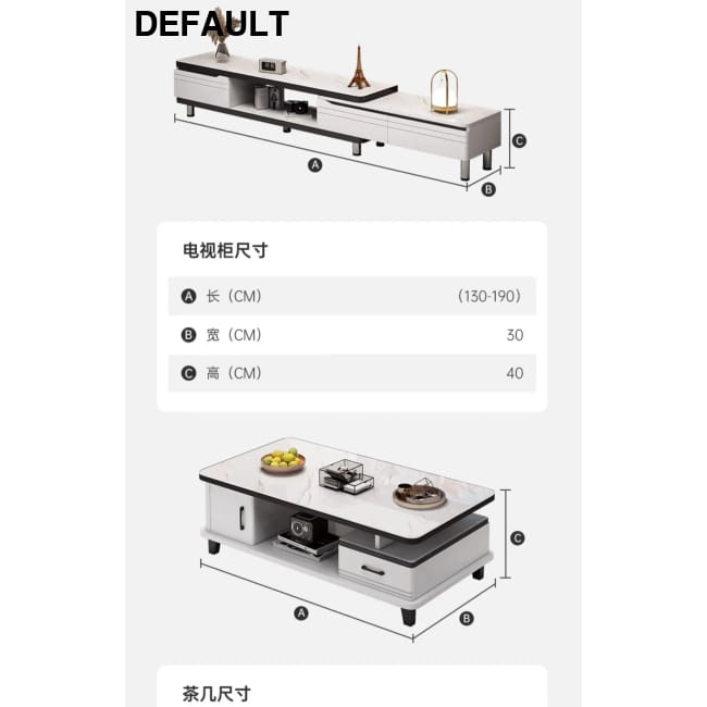 Modern LED TV Stand for Televisions Up Coffee Table Glass Home Stands Entertainment Centers &