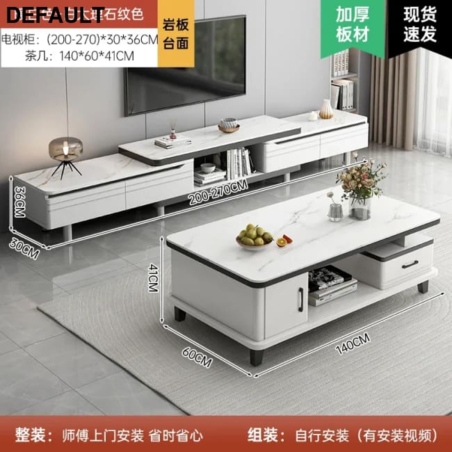 Modern LED TV Stand for Televisions Up Coffee Table Glass Shelves and Drawer Gaming Entertainment Center with Multiple