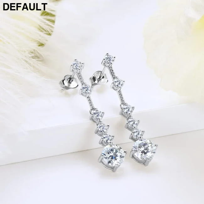 Moissanite Dangle Earrings For Women 3ct a Pair D Color 1.5ct and Sterling Silver