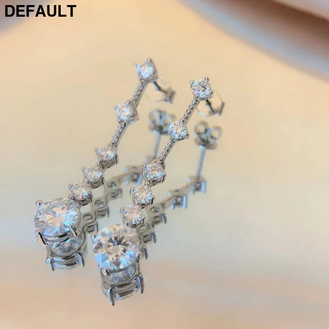 Moissanite Dangle Earrings For Women 3ct a Pair D Color 1.5ct and Sterling Silver