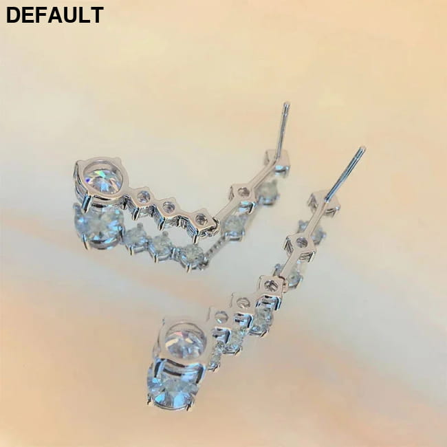Moissanite Dangle Earrings For Women 3ct a Pair D Color 1.5ct and Sterling Silver