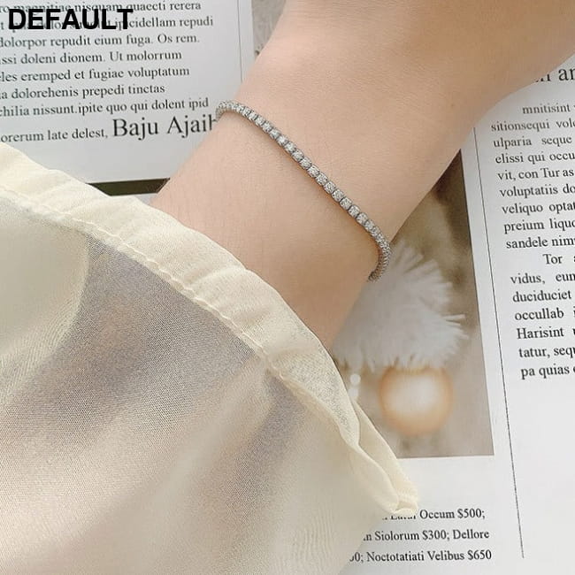 Moissanite Women’s Sterling Silver Bracelet Single Row Diamond / 925 Women Bracelets Best Selling Products