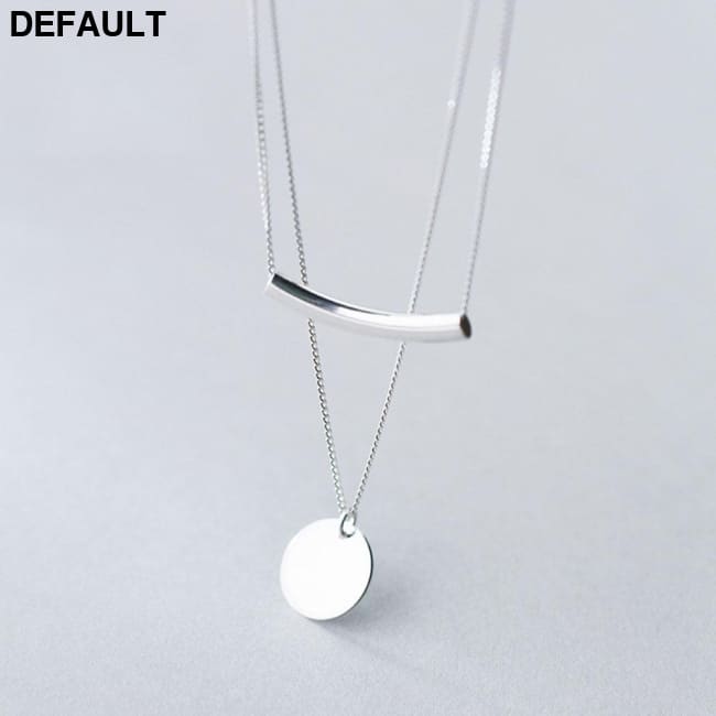 Monedas colgante 925 Plata capas collar gargantilla Kolye encanto minimalismo Vintage Boho Bijoux Femme Collier mujer