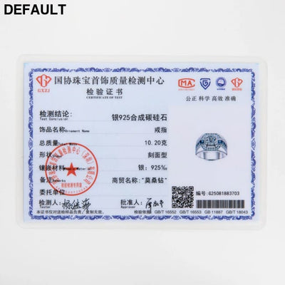 MossanRappr 1ct VVS1 Moissanite Men’ s Diamond Ring 925 Sterling Silver D Color Hip Hop Rings Iced out Fashion Jewelry