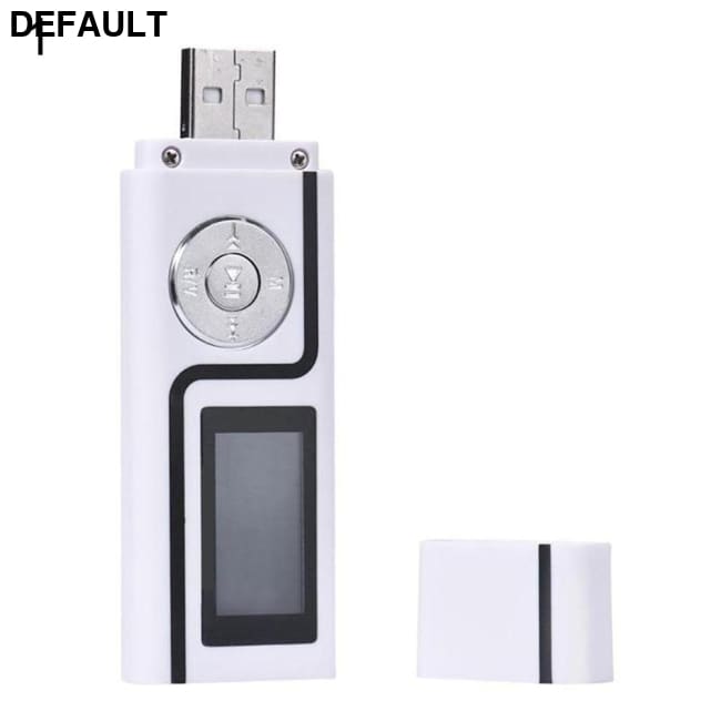 MP3 Music Media Player Portable USB Stick Shape LCD Screen Dual Audio Ports Gift White MP3/MP4/MP5 Players Best Selling