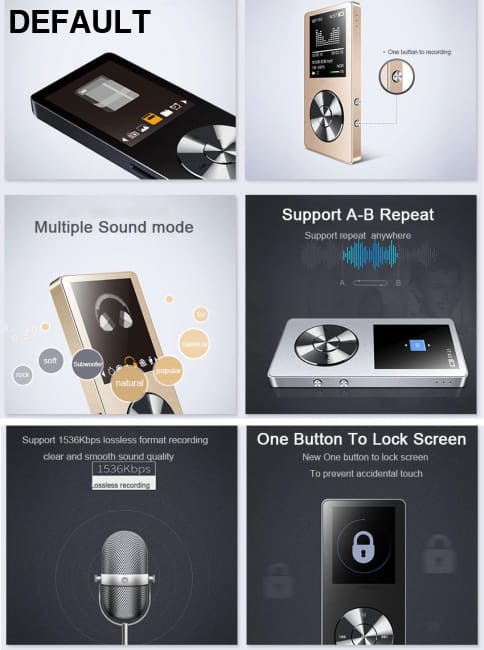 MP3 player lossless HiFi Music with High Quality Sound out Speaker E-book FM radio Clock MP3/MP4/MP5 Players Best