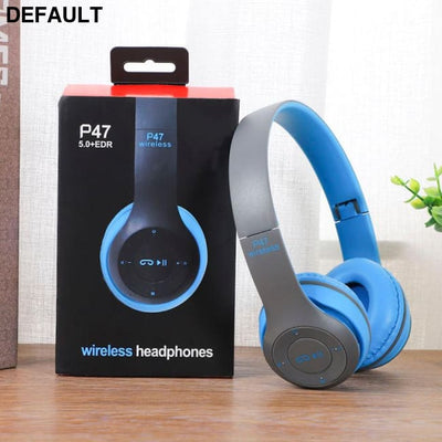 Multifunctional Wireless Stereo Bluetooth Headphone MP3 Player FM Radio Headset for iOS Android Men Women Blue with Box