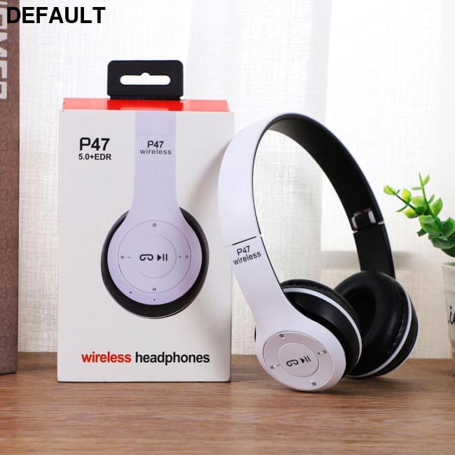Multifunctional Wireless Stereo Bluetooth Headphone MP3 Player FM Radio Headset for iOS Android Men Women White