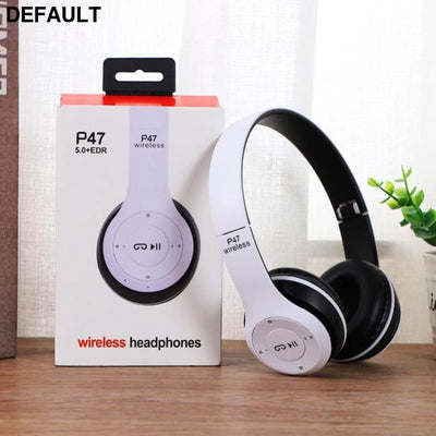 Multifunctional Wireless Stereo Bluetooth Headphone MP3 Player FM Radio Headset for iOS Android Men Women White