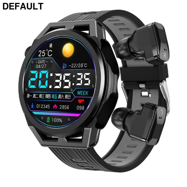 N18 smart watch TWS two in one Bluetooth local playback NFC heart rate and blood pressure health monitoring Black gray