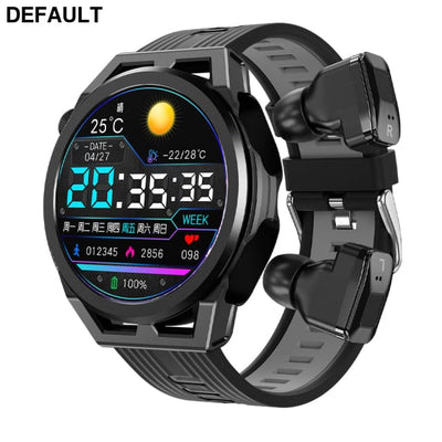 N18 smart watch TWS two in one Bluetooth local playback NFC heart rate and blood pressure health monitoring Black gray