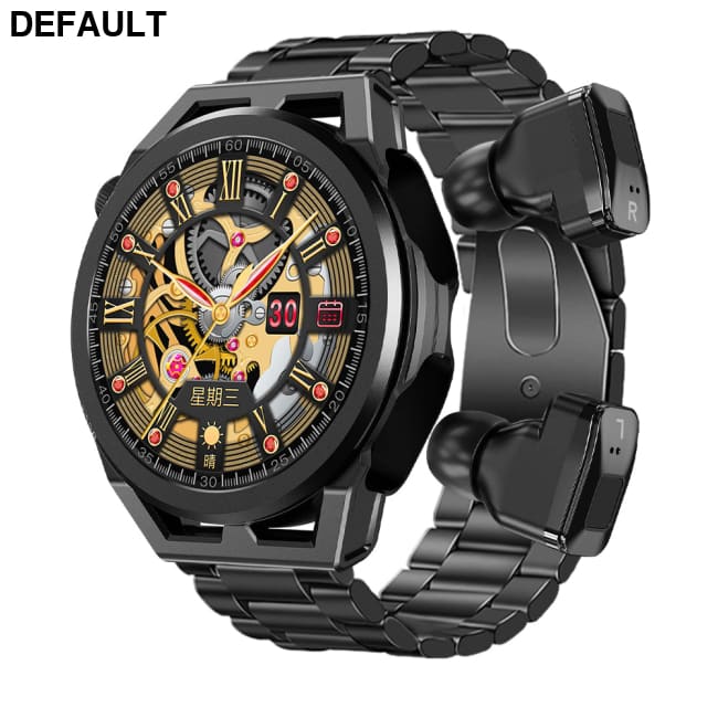 N18 smart watch TWS two in one Bluetooth local playback NFC heart rate and blood pressure health monitoring Black