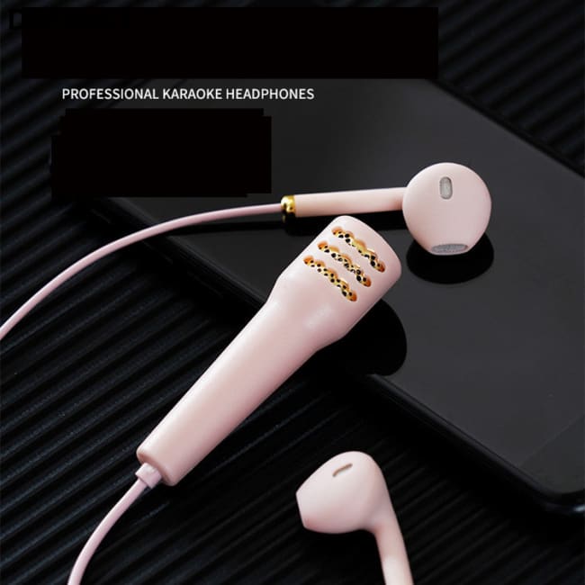 National K Song Singing Wired Mini Microphone Headset Practice It Live Mobile Phone Earbuds Best Selling Products