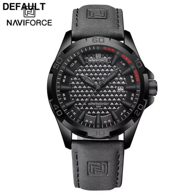 NAVIFORCE Brand Men Fashion Quartz Watches Male Leather Strap Sport Waterproof Wristwatches CalendarClock Relogio