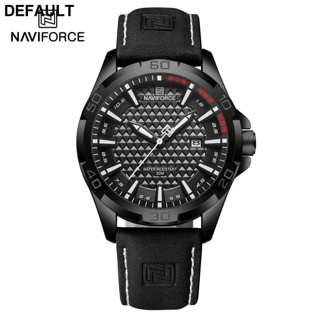 NAVIFORCE Brand Men Fashion Quartz Watches Male Leather Strap Sport Waterproof Wristwatches CalendarClock Relogio