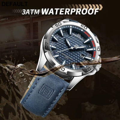 NAVIFORCE Brand Men Fashion Quartz Watches Male Leather Strap Sport Waterproof Wristwatches CalendarClock Relogio