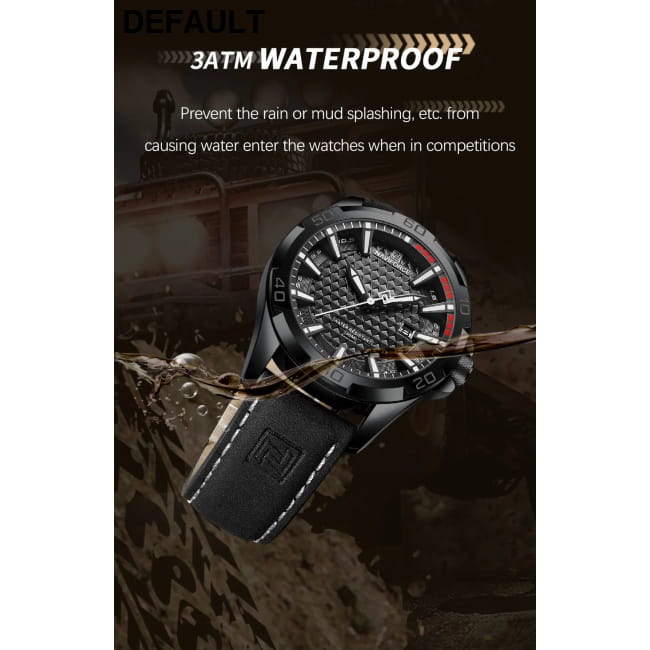 NAVIFORCE Brand Men Fashion Quartz Watches Male Leather BWB Sport
