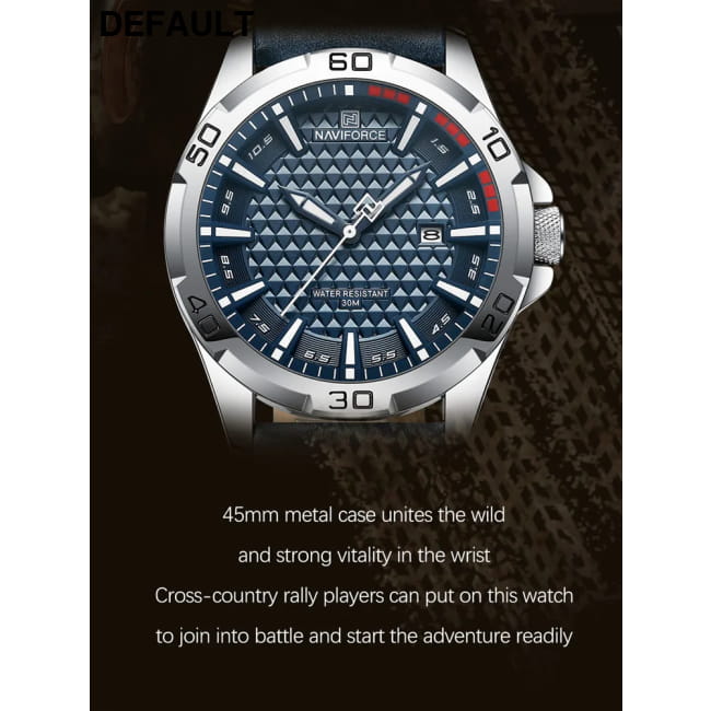 NAVIFORCE Brand Men Fashion Quartz Watches Male Leather BWB Sport