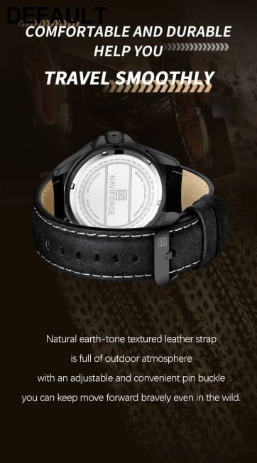 NAVIFORCE Brand Men Fashion Quartz Watches Male Leather Strap Sport Waterproof Wristwatches CalendarClock Relogio