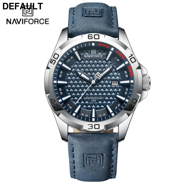 NAVIFORCE Brand Men Fashion Quartz Watches Male Leather Strap Sport Waterproof Wristwatches CalendarClock Relogio