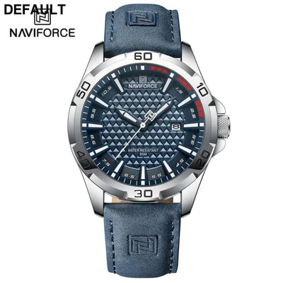NAVIFORCE Brand Men Fashion Quartz Watches Male Leather Strap Sport Waterproof Wristwatches CalendarClock Relogio