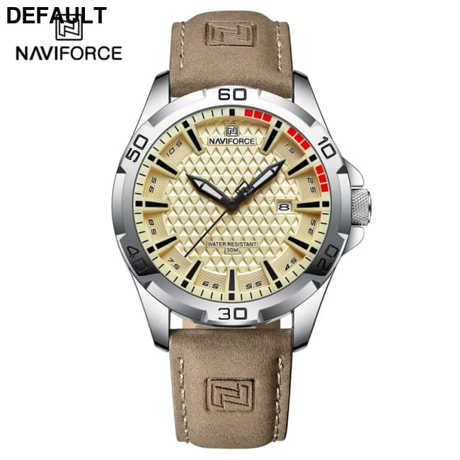 NAVIFORCE Brand Men Fashion Quartz Watches Male Leather Strap Sport Waterproof Wristwatches CalendarClock Relogio