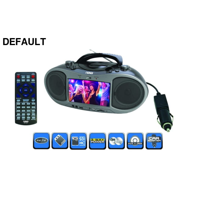 Naxa 7’’ Bluetooth DVD Boombox Portable Players Boomboxes